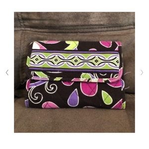 Vera Bradley Euro Wallet in  Purple Punch